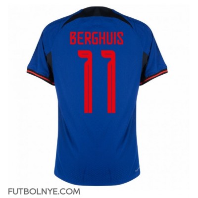 Camiseta Países Bajos Steven Berghuis #11 Visitante Equipación Mundial 2022 manga corta